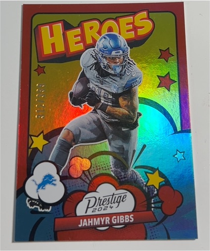 2024 Panini Prestige #3 Jahmyr Gibbs Heroes — front