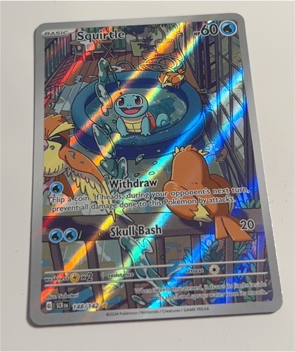 2024 Pokémon SV07 Stellar Crown #148 Illustration Rare Squirtle — front