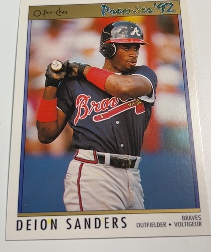 1992 O-Pee-Chee Premier #91 Deion Sanders — front