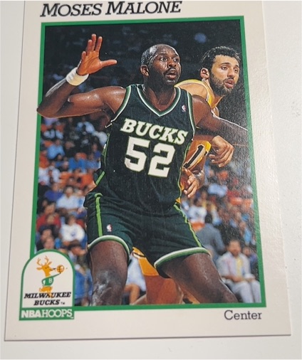 1991-92 NBA Hoops #394 Moses Malone — front