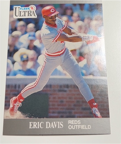 1991 Fleer Ultra #91 Eric Davis — front