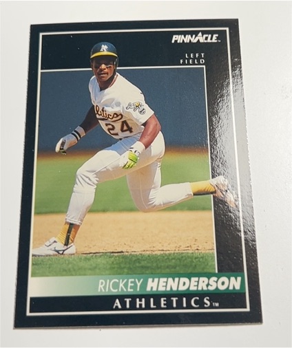 1992 Pinnacle #401 Rickey Henderson — front