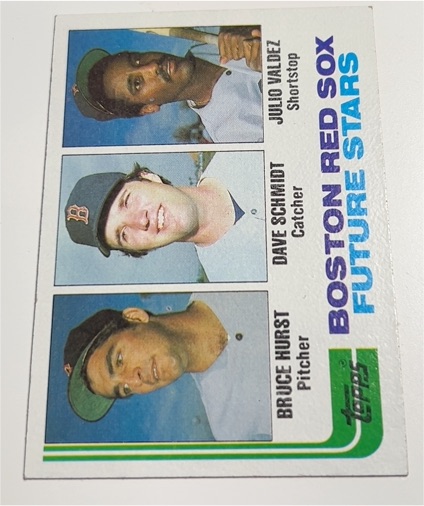 1982 Topps #381 Bruce Hurst/Dave Schmidt/Julio Valdez — front