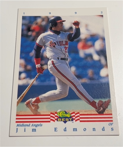 1992 Classic Best #343 Jim Edmonds — front