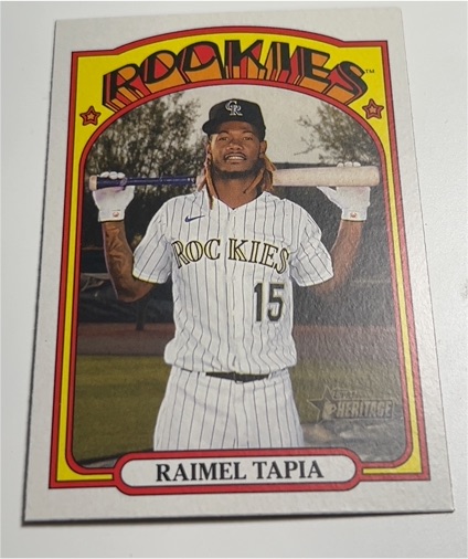 2021 Topps Heritage #469 Raimel Tapia — front