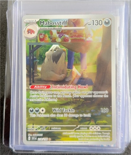 2023 Pokémon Scarlet & Violet #218 Mabosstiff Illustration Rare — front