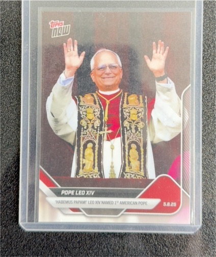 2025 Topps Now #POPE-1 Pope Leo XIV — front