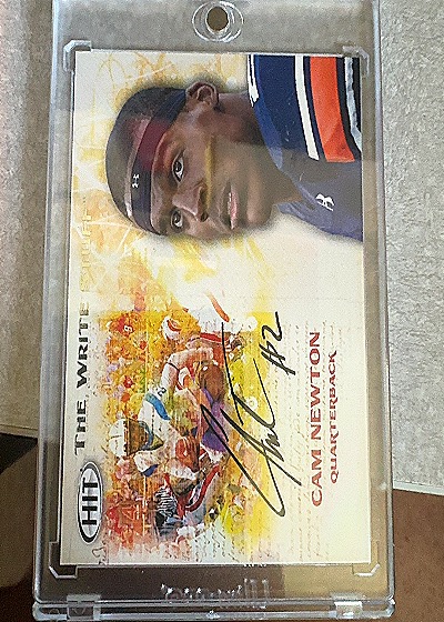 2011 SAGE HIT The Write Stuff WS 6 of 20 Cam Newton — front
