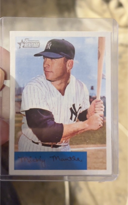 1954 Bowman #3 Mickey Mantle — front