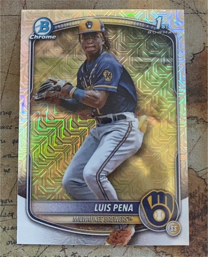 2025 Bowman Chrome #BCP-38 Luis Pena — front