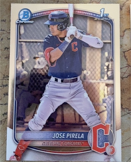 2025 Bowman Chrome Prospects #BCP-111 Jose Pirela — front