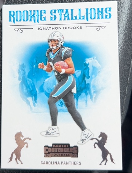 2024 Panini Contenders #23 Jonathon Brooks Rookie Stallions — front