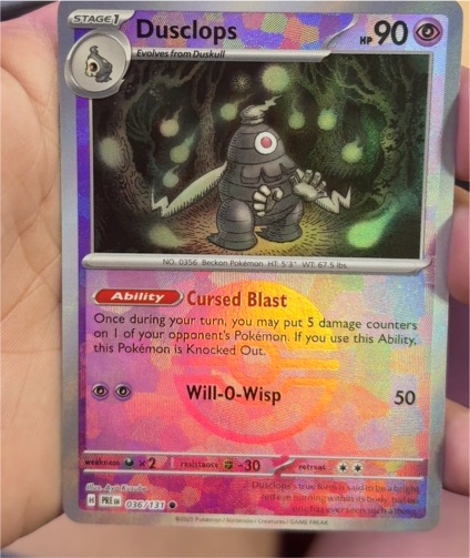 2016 Pokémon Prismatic Evolutions #036 Dusclops — front