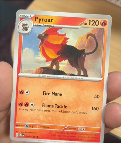 2025 Pokémon Prismatic Evolutions #016 Pyroar — front