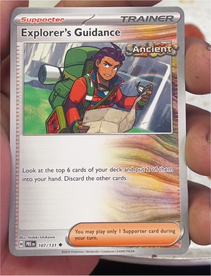 2025 Pokémon Sv: Prismatic Evolutions #107 Explorer's Guidance — front