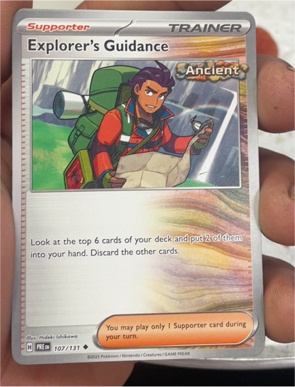 2025 Pokémon Sv: Prismatic Evolutions #107 Explorer's Guidance — front