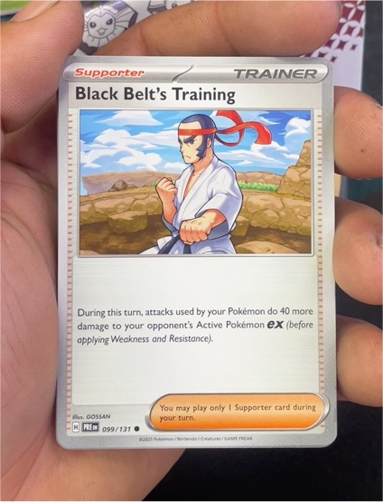 2025 Pokémon Scarlet & Violet Prismatic Evolutions #099 Black Belt's Training — front
