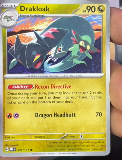 2025 Pokémon SV: Prismatic Evolutions #072 Drakloak — front