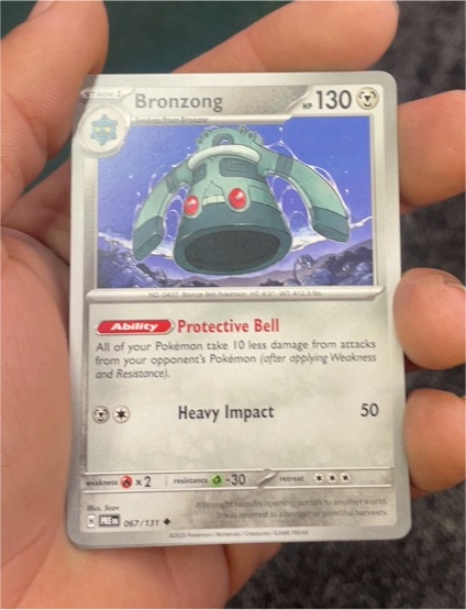 2025 Pokémon Scarlet & Violet Prismatic Evolutions #67 Bronzong — front