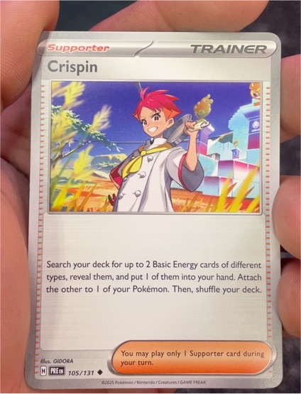 2025 Pokémon Prismatic Evolutions #105 Crispin — front