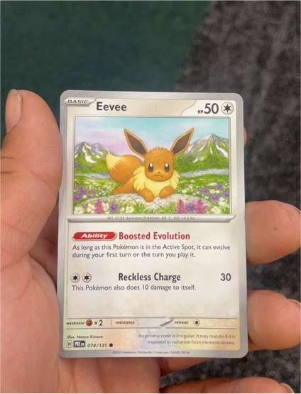 2025 Pokémon Prismatic Evolutions #074 Eevee — front