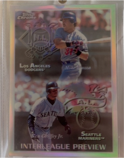 1998 Topps Chrome Interleague Preview #479 Mike Piazza / Ken Griffey Jr. — front
