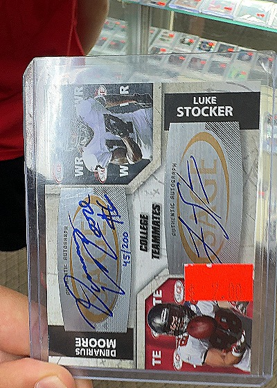 2011 Panini College Talents D'Narius Moore & Luke Stocker Dual Autograph — front