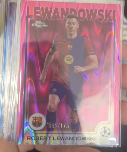 2024-25 Topps Chrome UEFA Club Competitions #200 Robert Lewandowski Barcelona — front