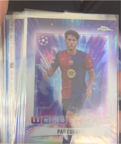 2024-25 Topps Chrome UEFA Club Competitions #WK-13 Pau Cubarsi Wonderkids — front