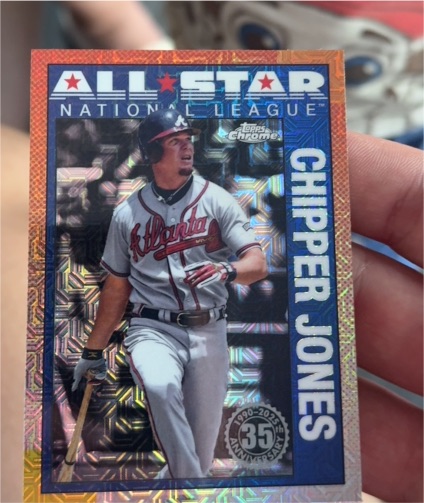 2025 Topps Series 2 1990 Chrome All-Star Silver Pack #90ASC-11 Chipper Jones — front