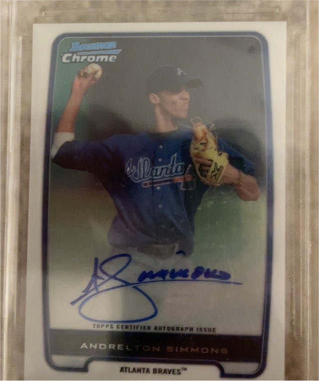 2012 Bowman Chrome Prospects Auto Andrelton Simmons #BCP109 Rookie Auto RC — front
