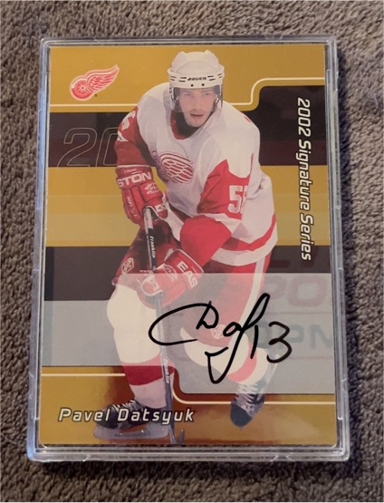 2002 In The Game Signature Series Pavel Datsyuk — front