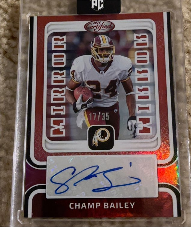 2024 Panini Certified #MS-CB Champ Bailey Mirror Signatures — front