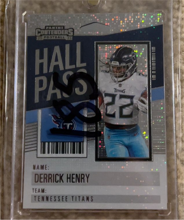 2023 Panini Contenders Hall Pass #4 Derrick Henry — front