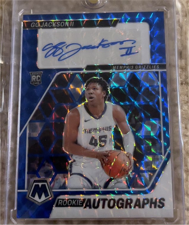 2023-24 Panini Mosaic #RA-GGJ GG Jackson II Rookie Autographs Blue Prizm — front