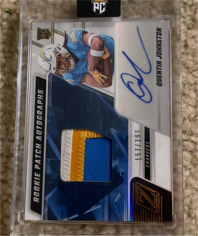 2023 Panini Zenith #228 Quentin Johnston Rookie Patch Autographs — front