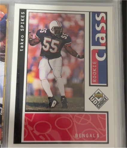 1998 Upper Deck Choice #219 Takeo Spikes Rookie Class — front