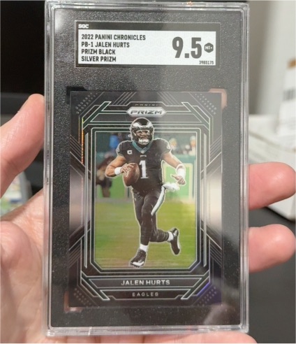 2022 Panini Chronicles Prizm Black #PB-1 Jalen Hurts — front