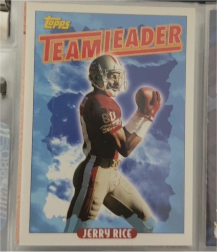 1993 Topps #182 Jerry Rice Team Leader — front