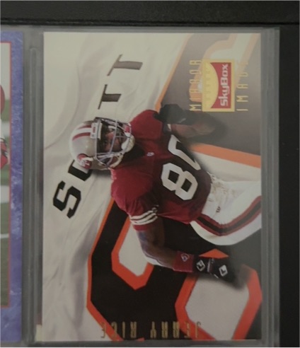 1995 SkyBox Premium #151 Jerry Rice / Darnay Scott Mirror Image — front