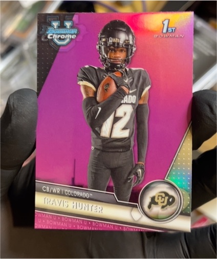 2023 Bowman University Chrome #36 Travis Hunter — front