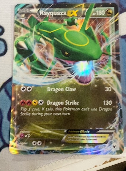 2015 Pokémon XY Roaring Skies #60 Rayquaza EX — front