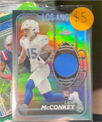 2024 Topps Chrome Rookie Relics #CRR-LMC Ladd McConkey — front