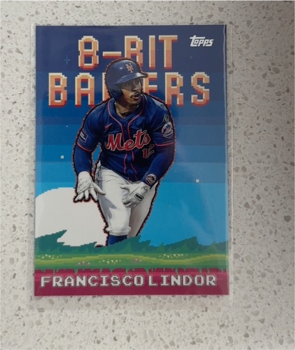 2025 Topps Series 1 Celebration #8B-20 Francisco Lindor 8-Bit Ballers Mets — front