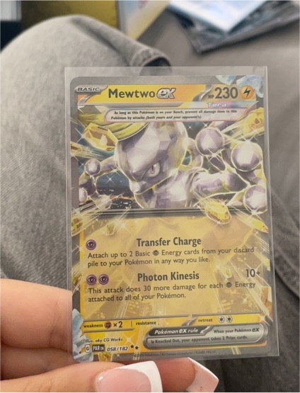 2023 Pokémon TCG SV04 Paradox Rift #058 Mewtwo ex — front