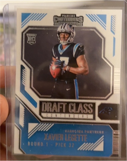 2024 Panini Contenders #16 Xavier Legette Draft Class Contenders Rookie Panthers — front