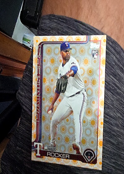 2025 Topps Series 2 Holiday Sun Parallel #408 Kumar Rocker — front