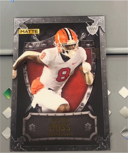 2022 Wild Card Matte Weekend Warrior #WW-28 Justyn Ross — front