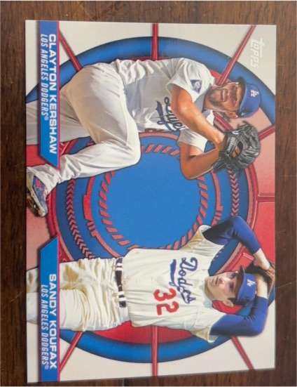 2025 Topps Series 2 #DD-8 Clayton Kershaw and Sandy Koufax — front