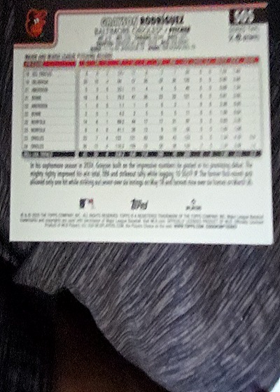 2025 Topps #505 Grayson Rodriguez — back